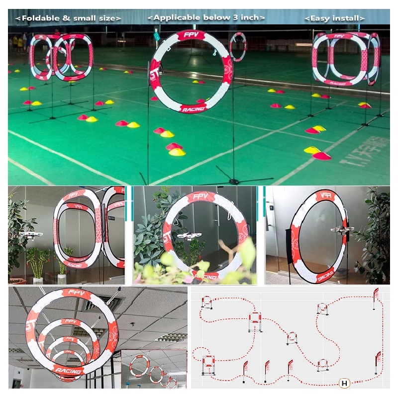 Drone Kit Vtol - 3インチの小型ドローン「Tiny Whoop」用FPVレーシングゲート、障害物訓練用RCクアッドコプター用アクセサリー