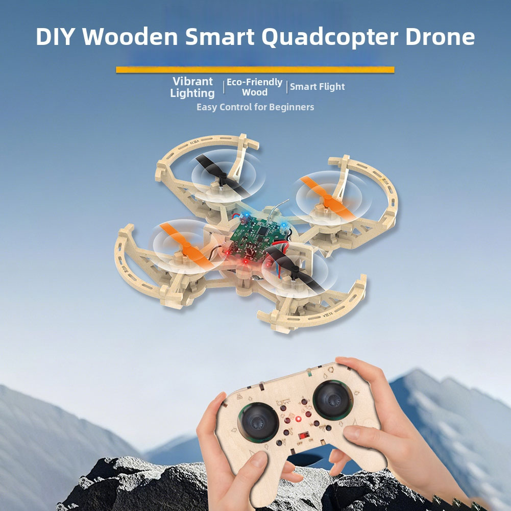 RC 木製ドローンモデルキット 3 速度モード離陸着陸 5- - Drone Kit Octocopter のレビューと価格